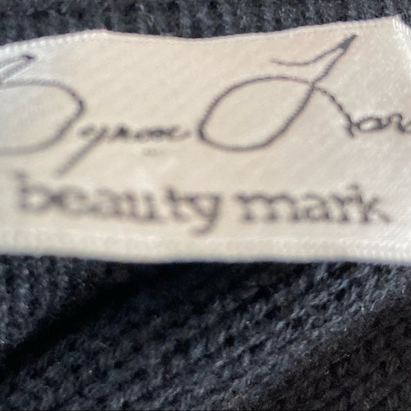 Anthropology Beauty Mark Vintage 100% Cotton In Black Sweater Size S - Picture 8 of 8